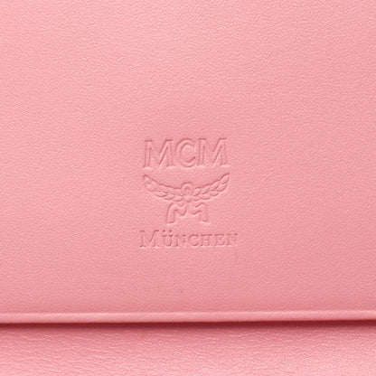 ヴィセトス 二つ折り長財布 PVC レザー ベージュ ピンク エムシーエム 財布・小物 MCM
