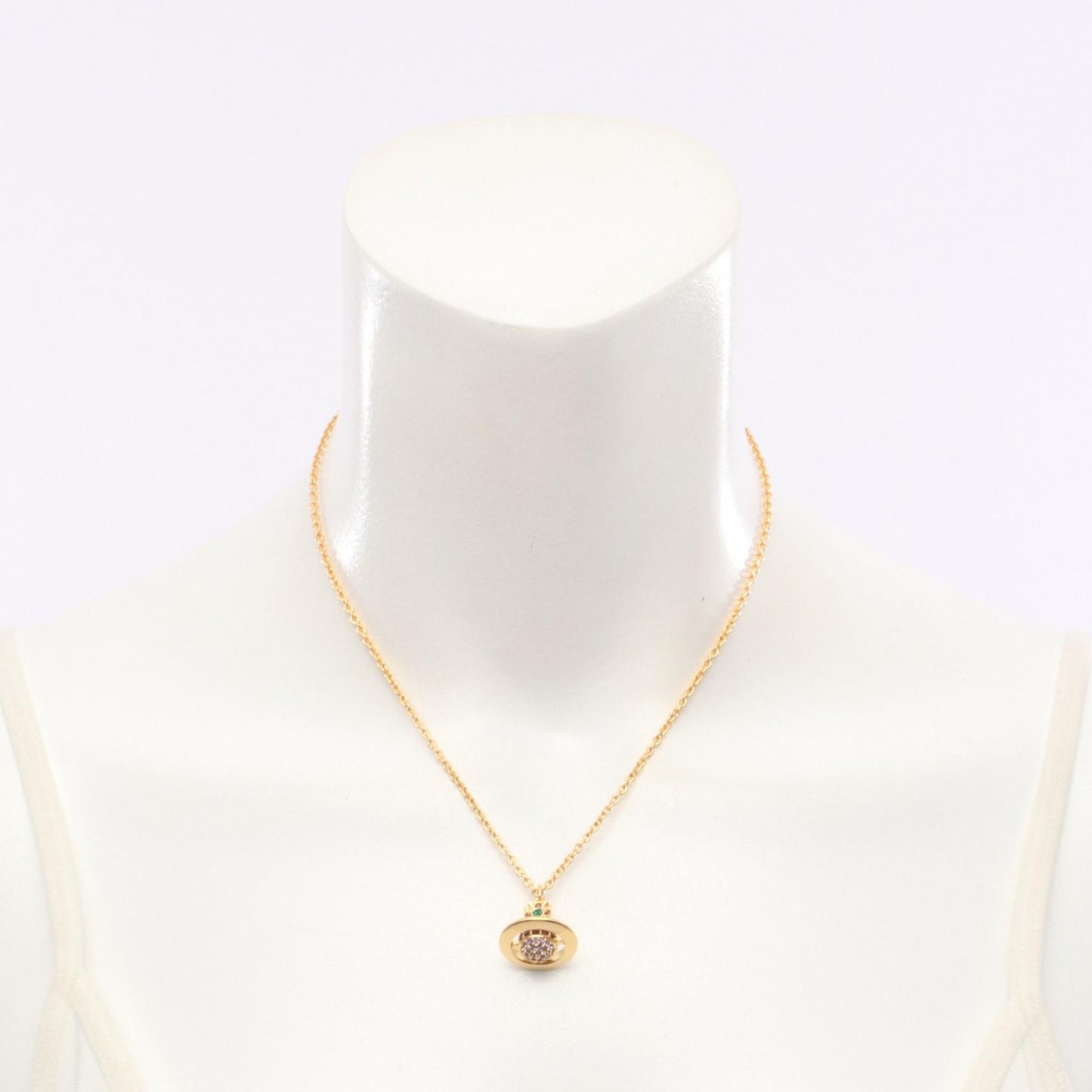 KIKA ORB ネックレス GP（ゴールドメッキ） ラインストーン ゴールド マルチカラー ヴィヴィアンウエストウッド アクセサリー Vivienne Westwood