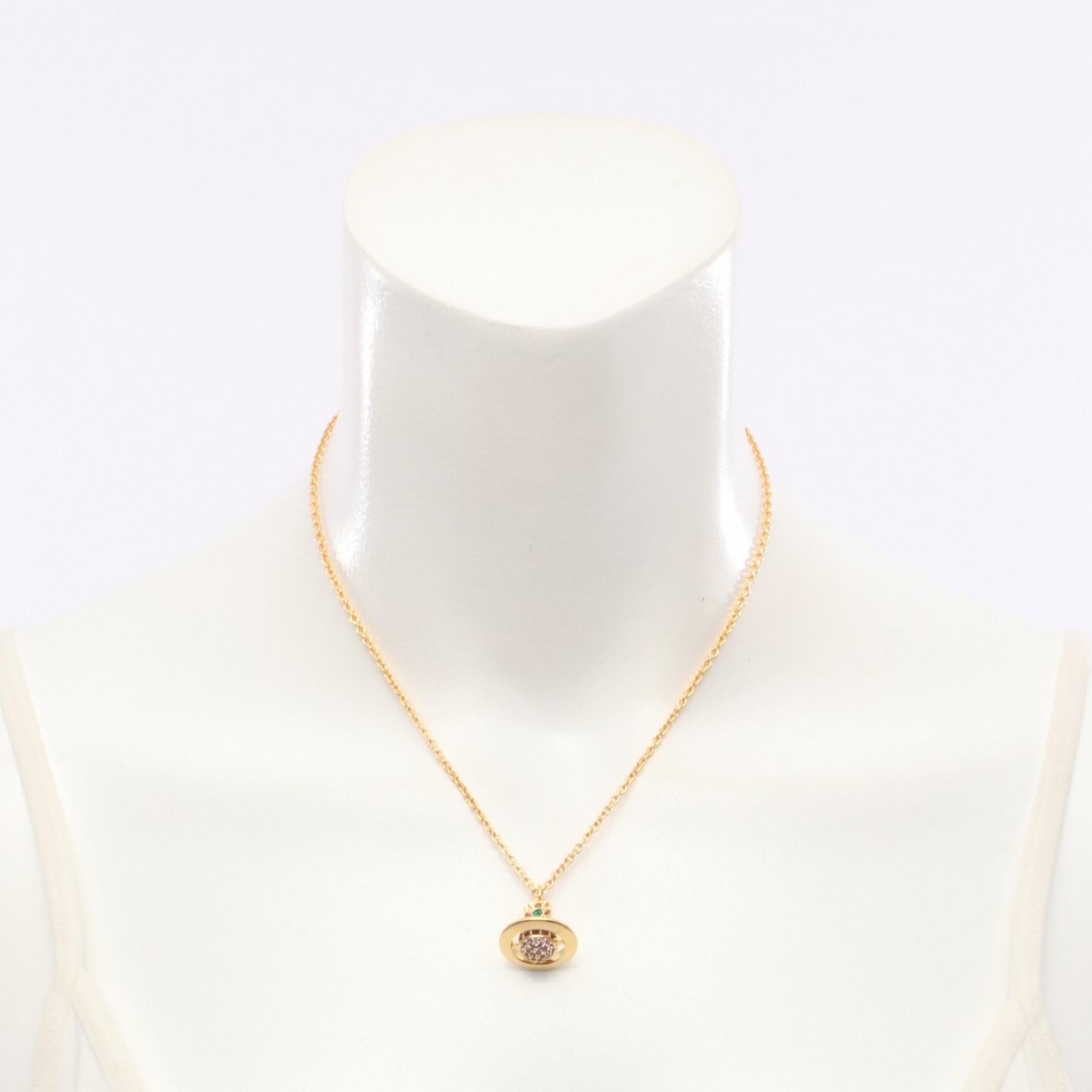KIKA ORB ネックレス GP（ゴールドメッキ） ラインストーン ゴールド マルチカラー ヴィヴィアンウエストウッド アクセサリー Vivienne Westwood