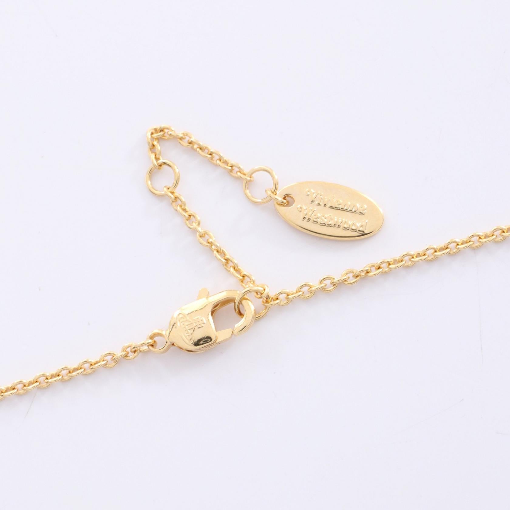 JORDANA ネックレス GP（ゴールドメッキ） ラインストーン ゴールド ピンク ヴィヴィアンウエストウッド アクセサリー Vivienne Westwood