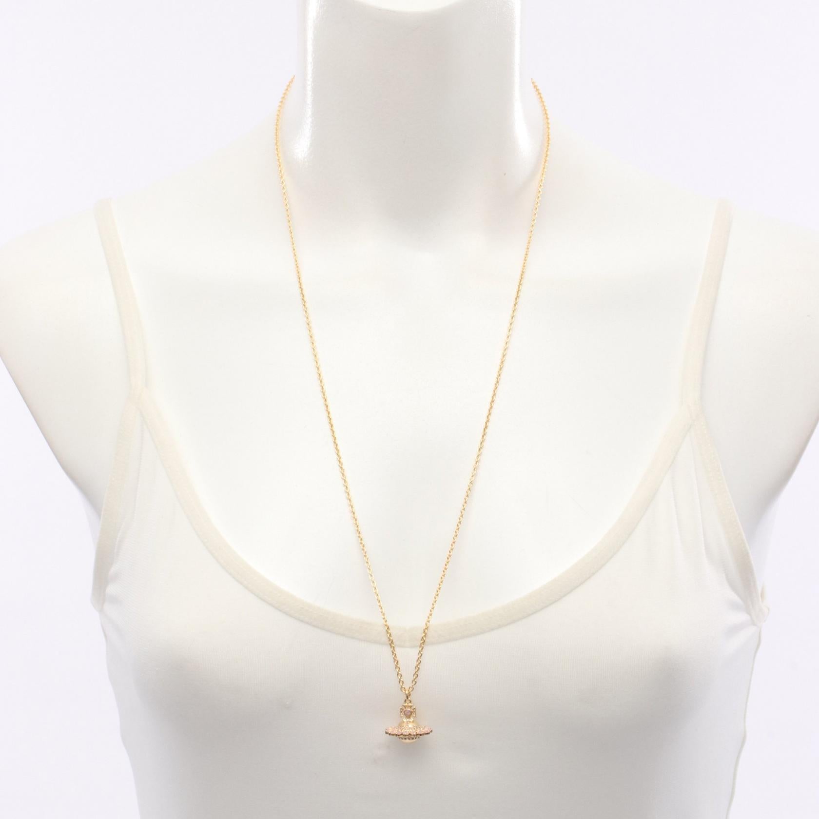 JORDANA ネックレス GP（ゴールドメッキ） ラインストーン ゴールド ピンク ヴィヴィアンウエストウッド アクセサリー Vivienne Westwood