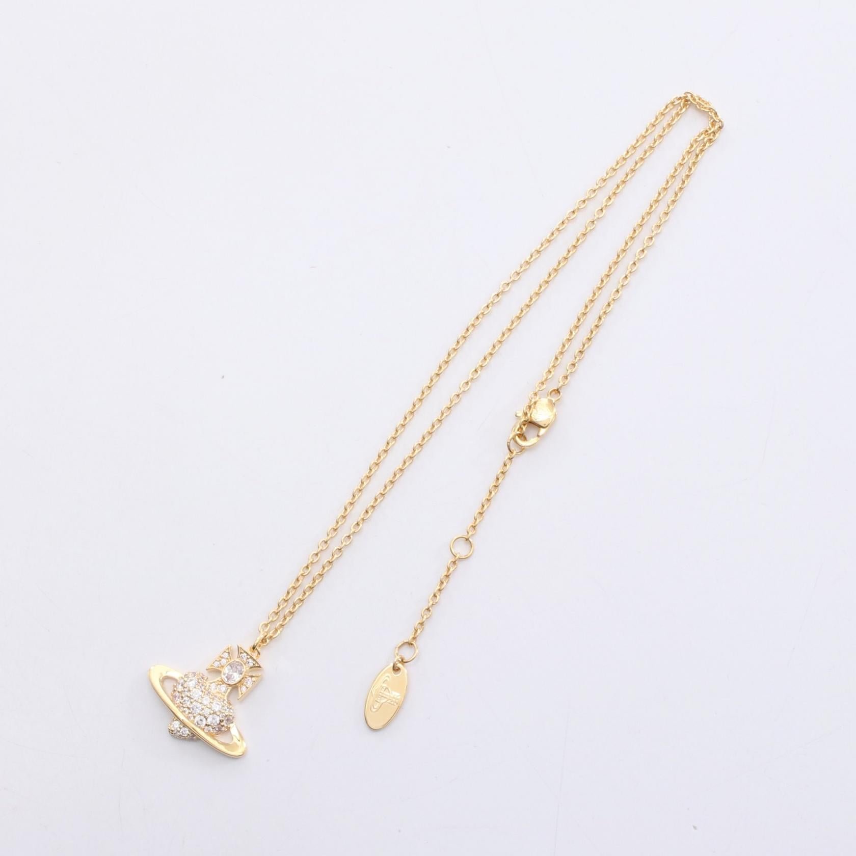 AGNATHA ネックレス GP（ゴールドメッキ） ラインストーン ゴールド クリア ヴィヴィアンウエストウッド アクセサリー Vivienne Westwood