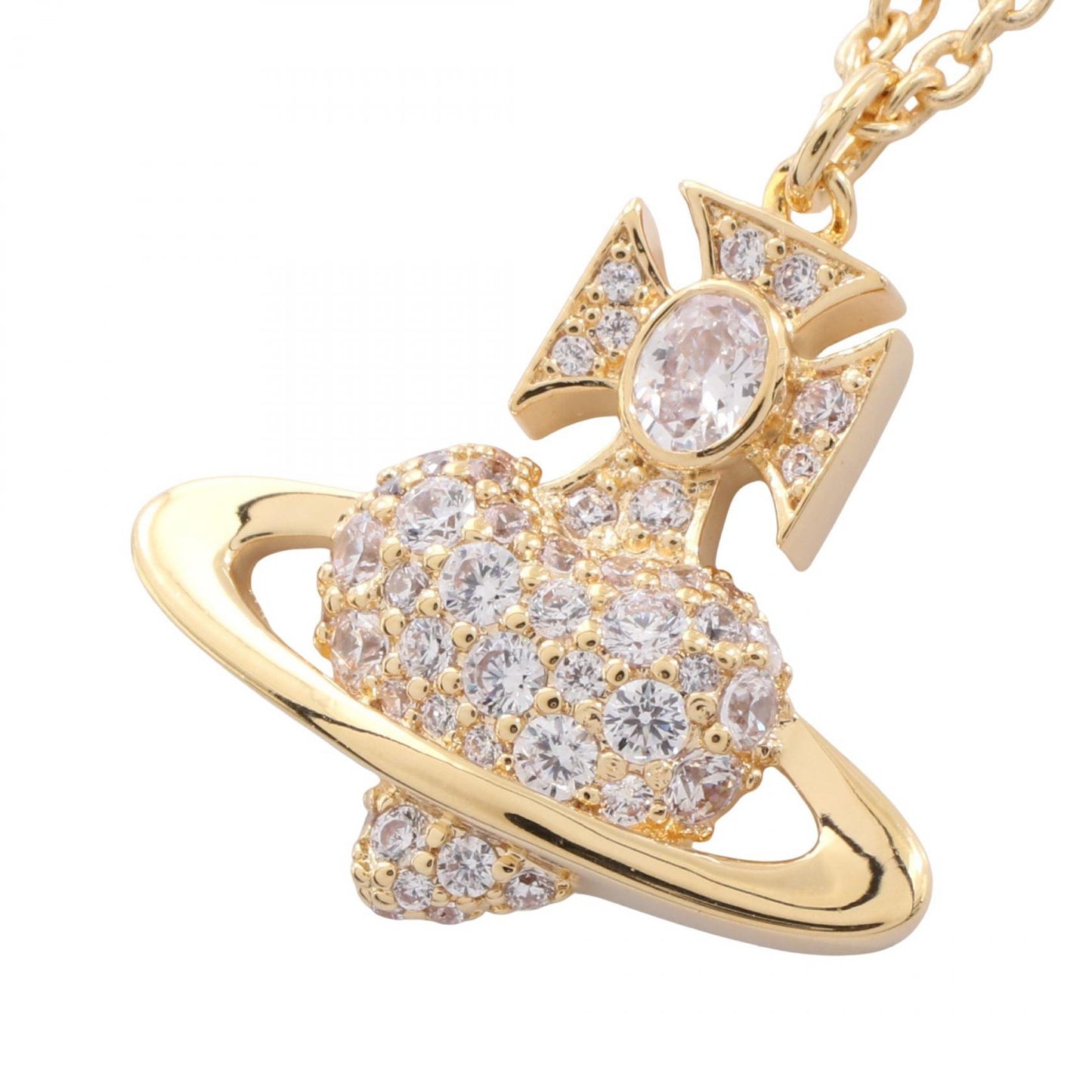 AGNATHA ネックレス GP（ゴールドメッキ） ラインストーン ゴールド クリア ヴィヴィアンウエストウッド アクセサリー Vivienne Westwood