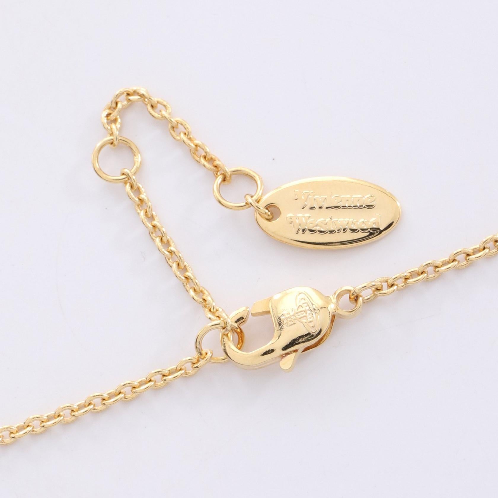AGNATHA ネックレス GP（ゴールドメッキ） ラインストーン ゴールド クリア ヴィヴィアンウエストウッド アクセサリー Vivienne Westwood