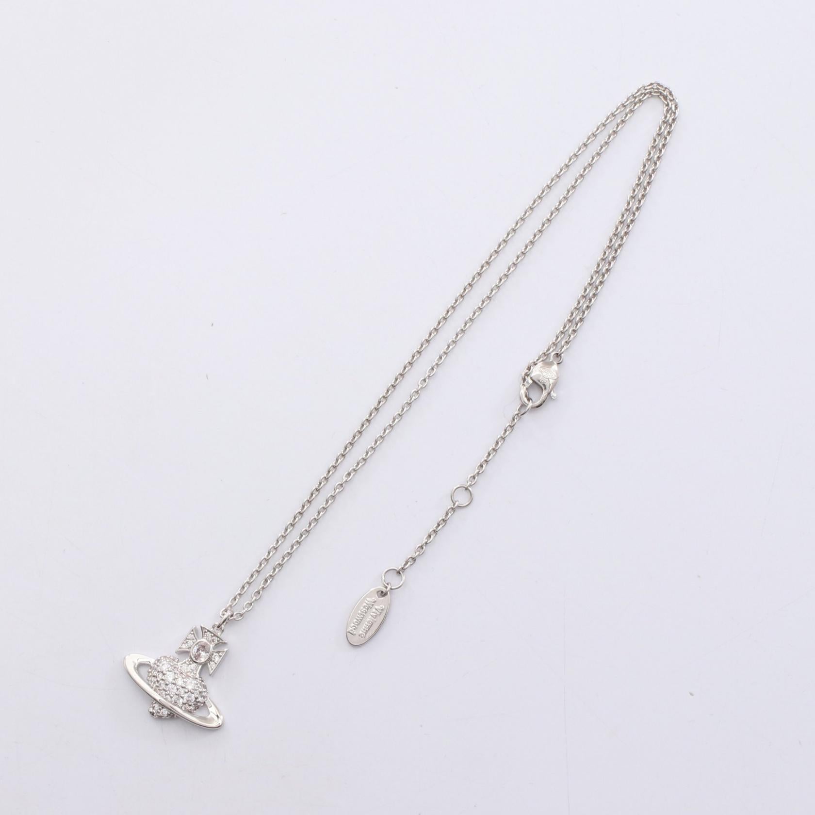 AGNATHA ネックレス ステンレススチール ラインストーン シルバー クリア ヴィヴィアンウエストウッド アクセサリー Vivienne Westwood