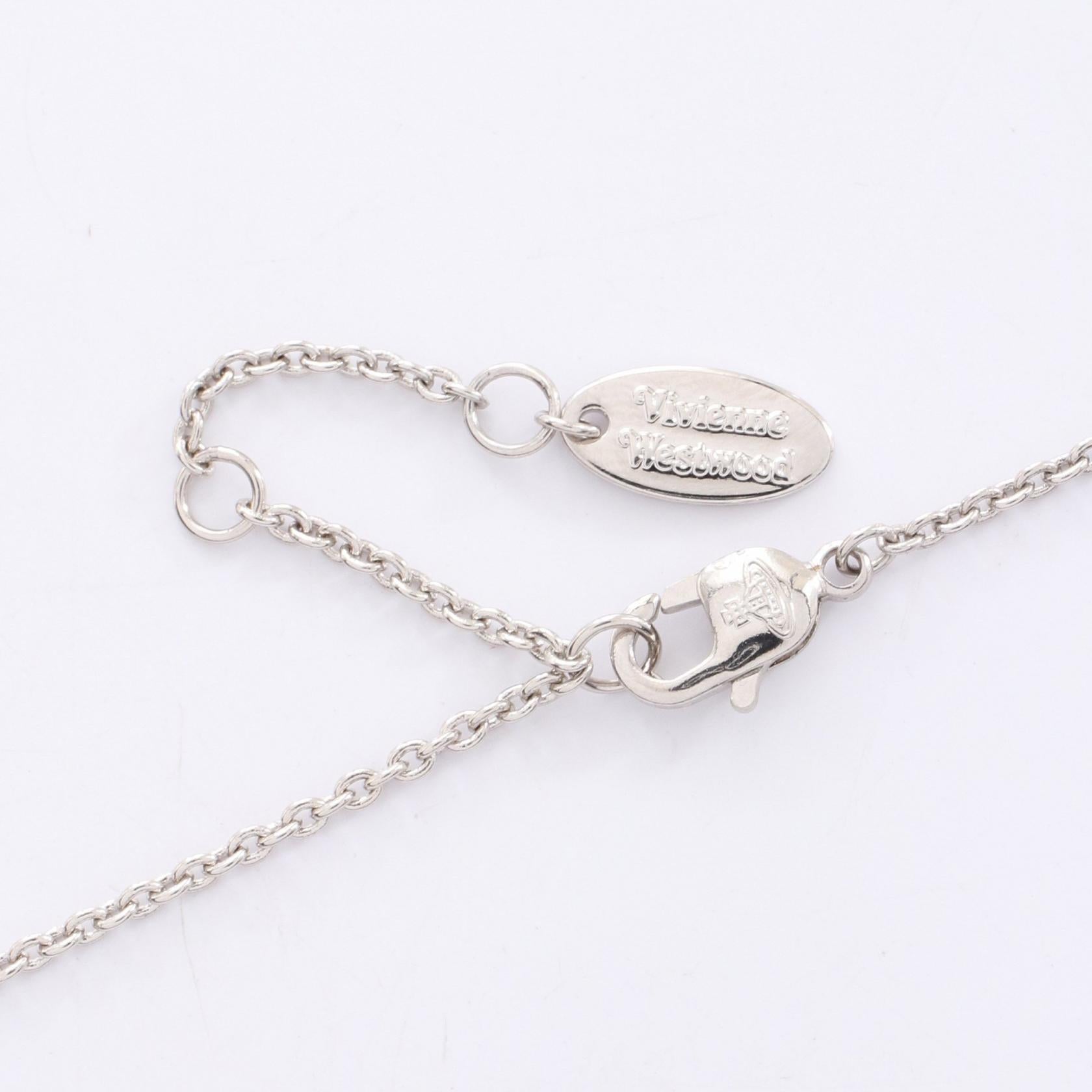 AGNATHA ネックレス ステンレススチール ラインストーン シルバー クリア ヴィヴィアンウエストウッド アクセサリー Vivienne Westwood