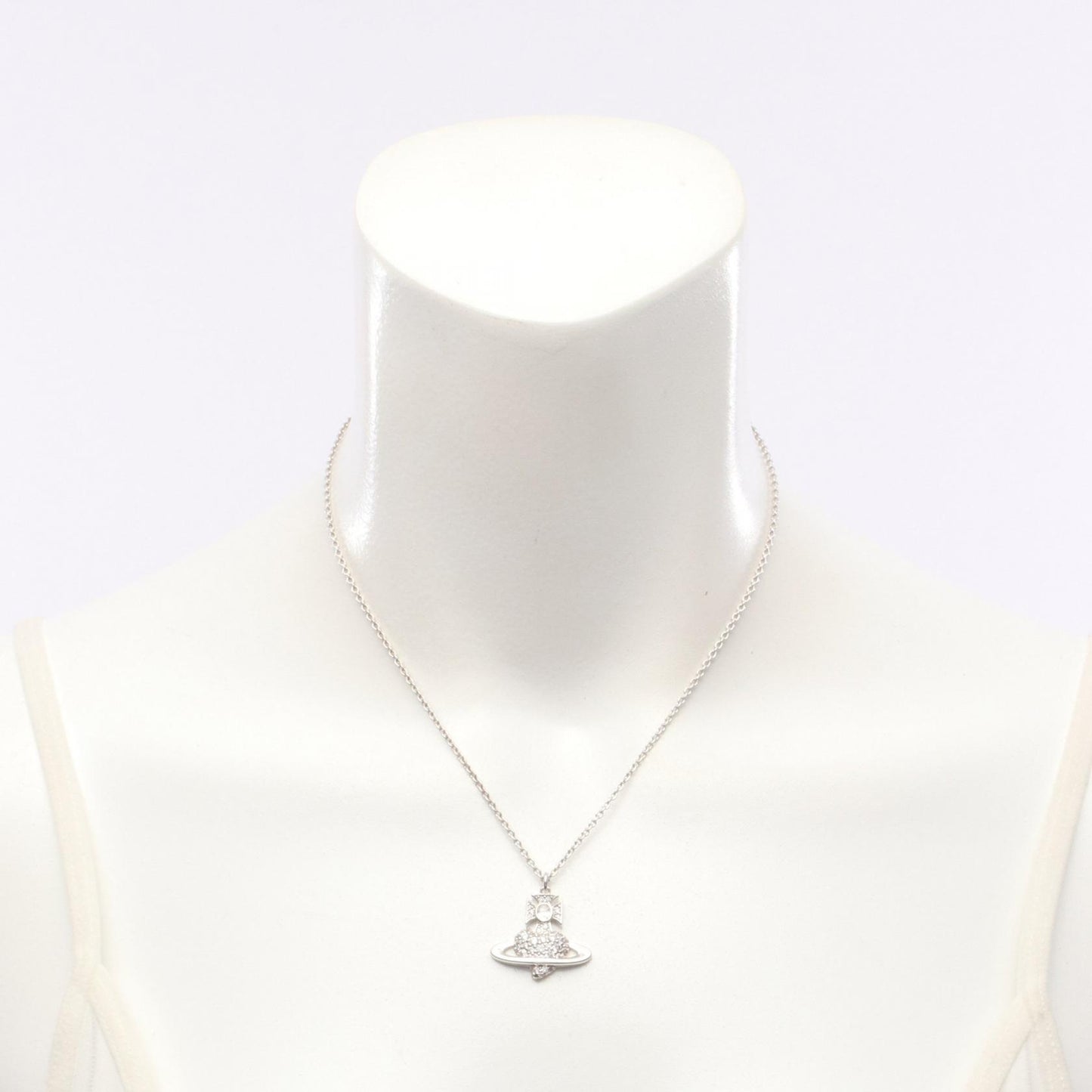 AGNATHA ネックレス ステンレススチール ラインストーン シルバー クリア ヴィヴィアンウエストウッド アクセサリー Vivienne Westwood