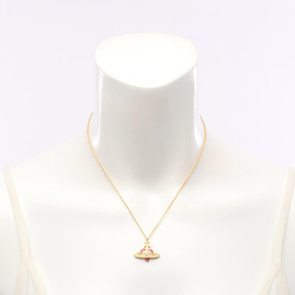 DIAMANTE HEART ネックレス GP（ゴールドメッキ） ラインストーン ゴールド ピンク クリア ヴィヴィアンウエストウッド アクセサリー Vivienne Westwood