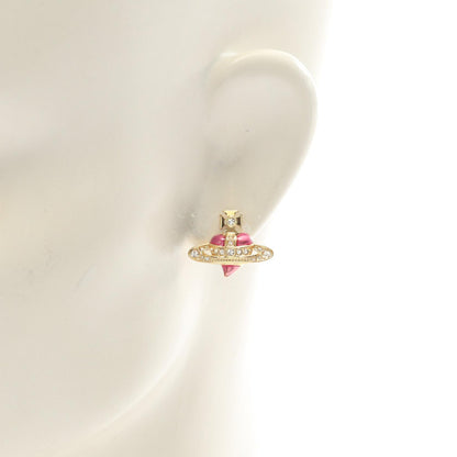 NEW DIAMANTE HEART ピアス GP（ゴールドメッキ） ラインストーン ゴールド ピンク クリア ヴィヴィアンウエストウッド アクセサリー Vivienne Westwood