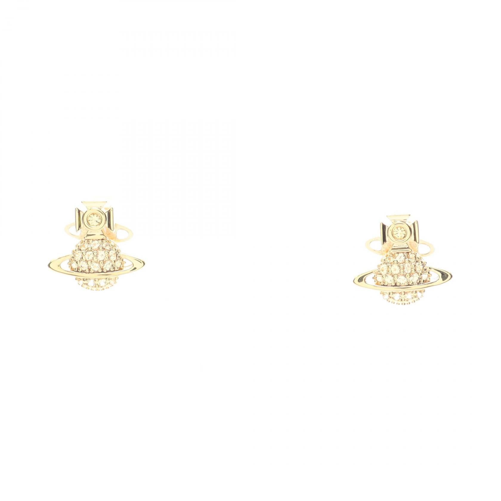 TAMIA ピアス GP（ゴールドメッキ） ラインストーン ゴールド クリア ヴィヴィアンウエストウッド アクセサリー Vivienne Westwood