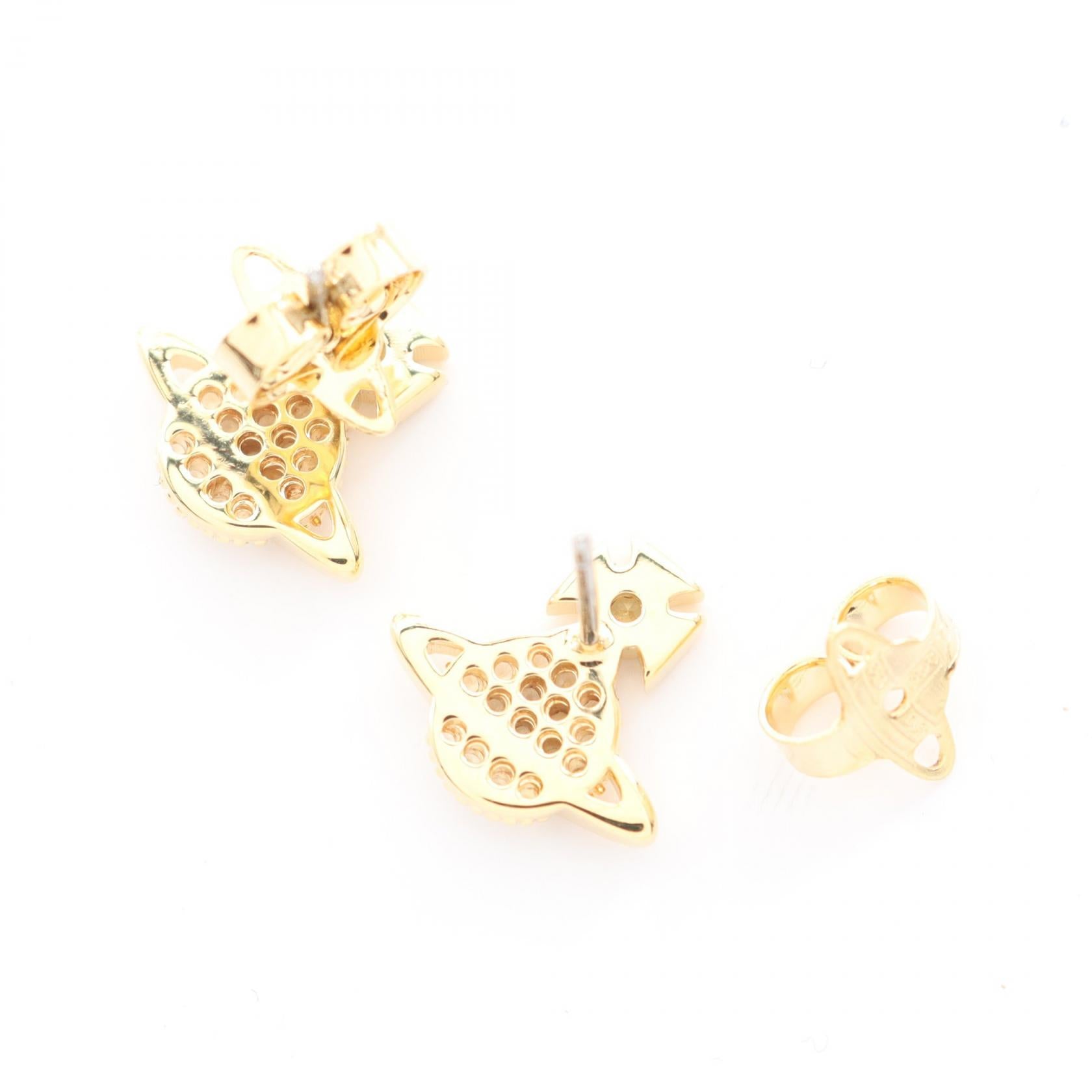 TAMIA ピアス GP（ゴールドメッキ） ラインストーン ゴールド クリア ヴィヴィアンウエストウッド アクセサリー Vivienne Westwood