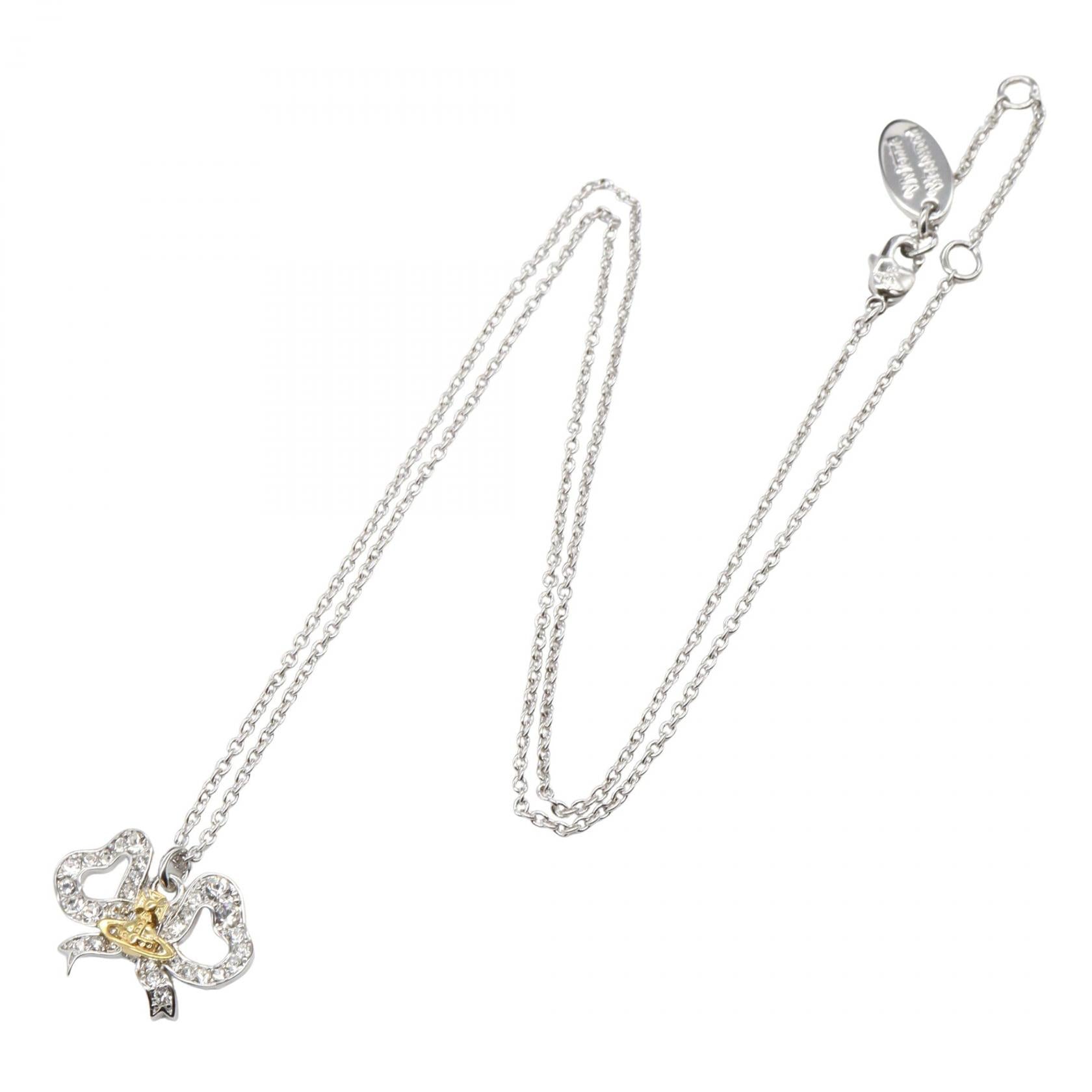 【貴重】ヴィヴィアン・ウエストウッド　リボンオーブ　サイズ3 ☆vivienne westwood☆リボン可愛い オーブロゴ チョーカー (Vivienne