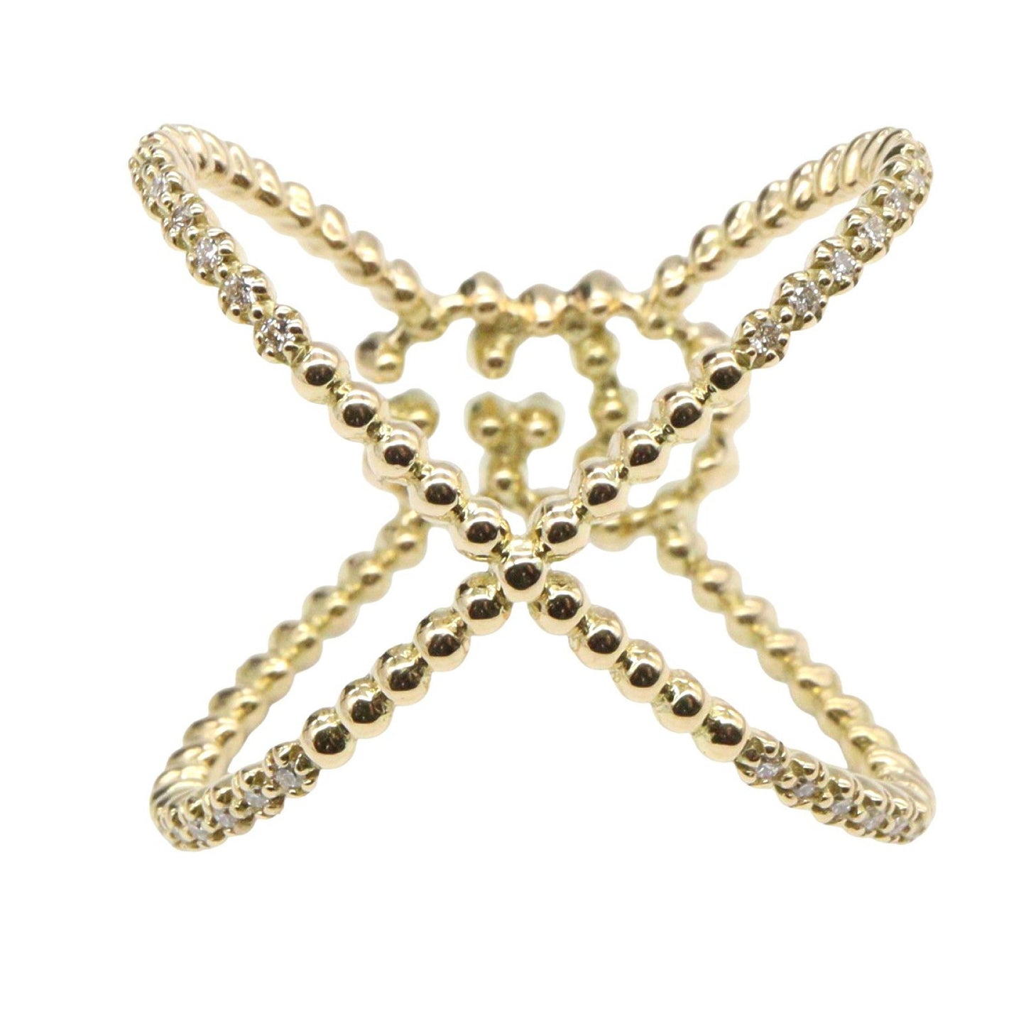 GGランニング リング リング 指輪 K18YG ダイヤモンド イエローゴールド クリア グッチ アクセサリー GUCCI