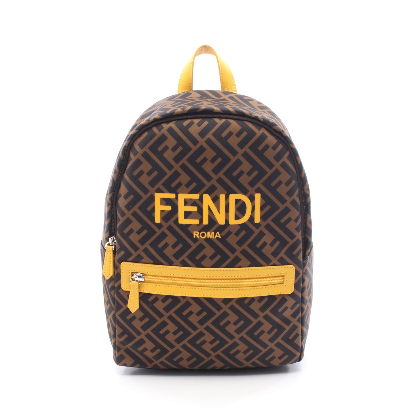 ズッカ バックパック リュックサック ナイロン レザー ブラウン ブラック イエロー フェンディ バッグ FENDI
