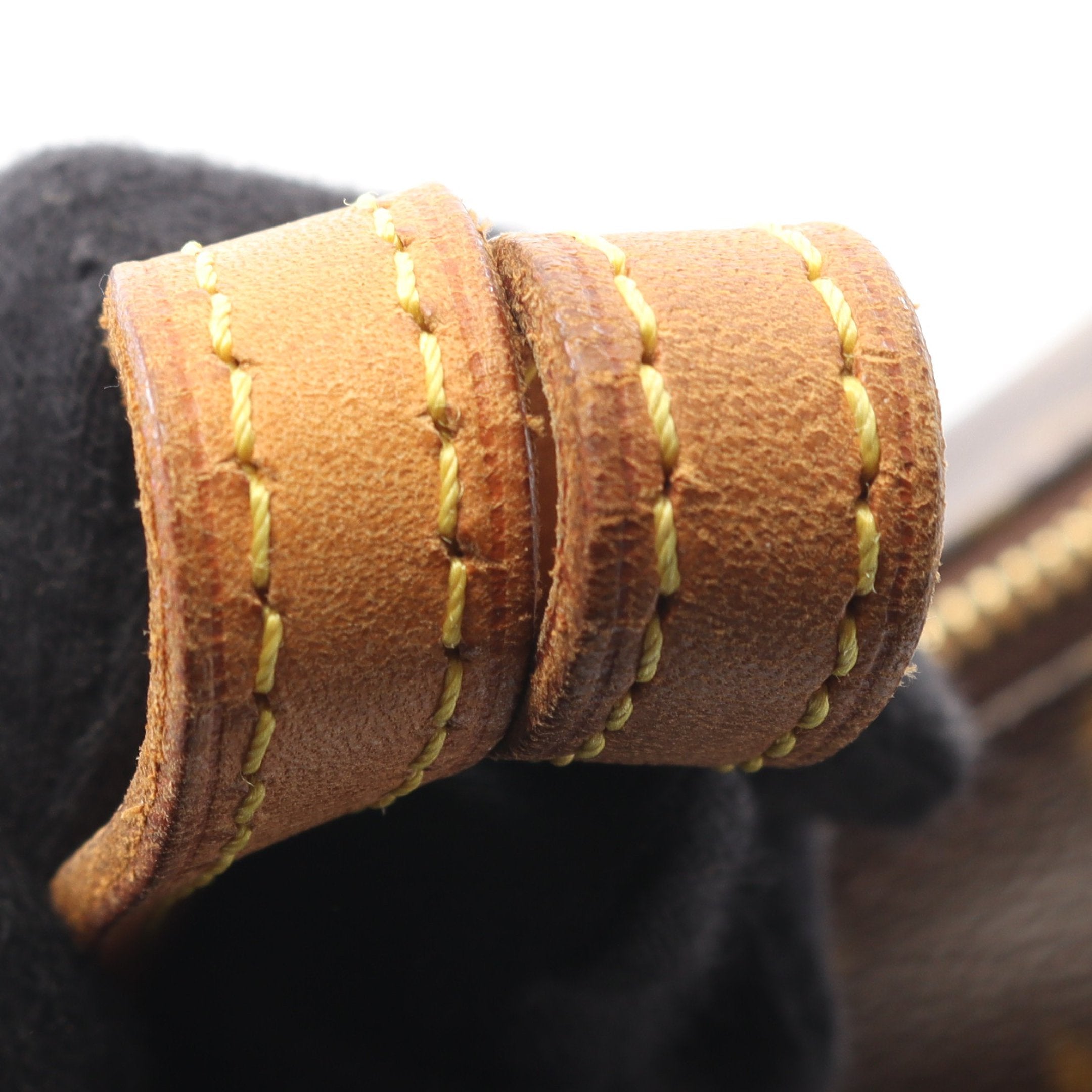 パピヨン26 モノグラム ハンドバッグ PVC レザー ブラウン ルイ