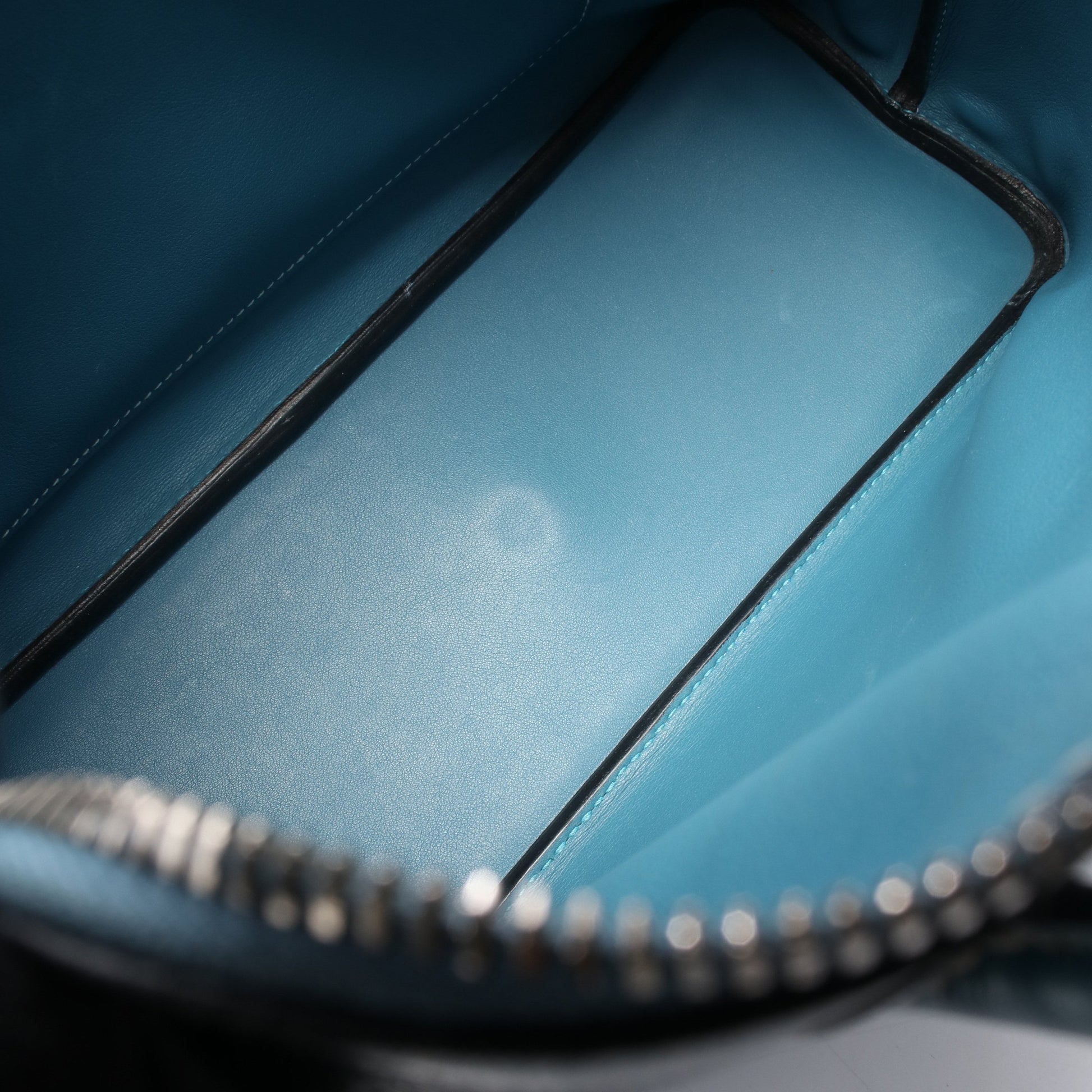 ボリード1923 30 ブルージーン ハンドバッグ ヴォーガリバー ブルー シルバー金具 □J刻印 エルメス バッグ HERMES