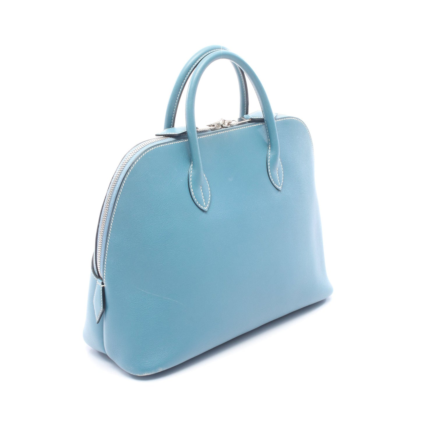 ボリード1923 30 ブルージーン ハンドバッグ ヴォーガリバー ブルー シルバー金具 □J刻印 エルメス バッグ HERMES