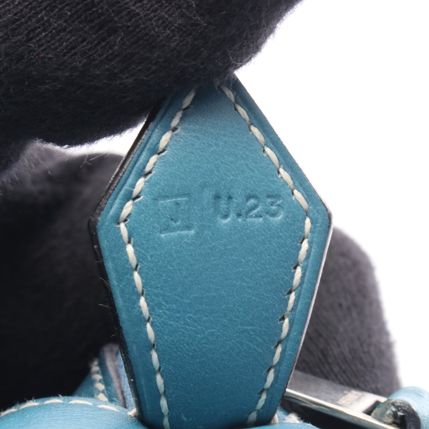 ボリード1923 30 ブルージーン ハンドバッグ ヴォーガリバー ブルー シルバー金具 □J刻印 エルメス バッグ HERMES
