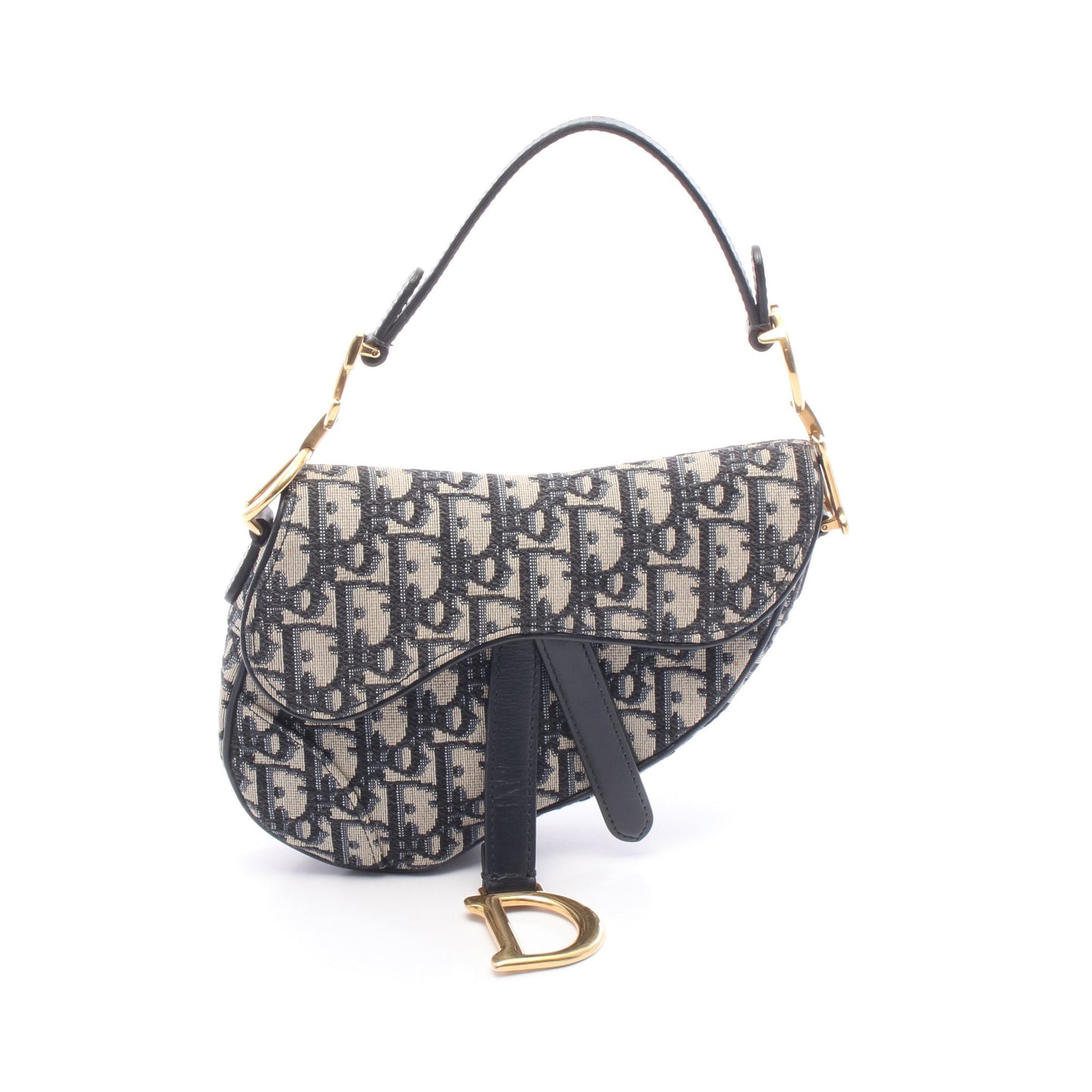SADDLE サドル オブリーク ハンドバッグ キャンバス レザー ネイビー ベージュ クリスチャンディオール バッグ Christian Dior