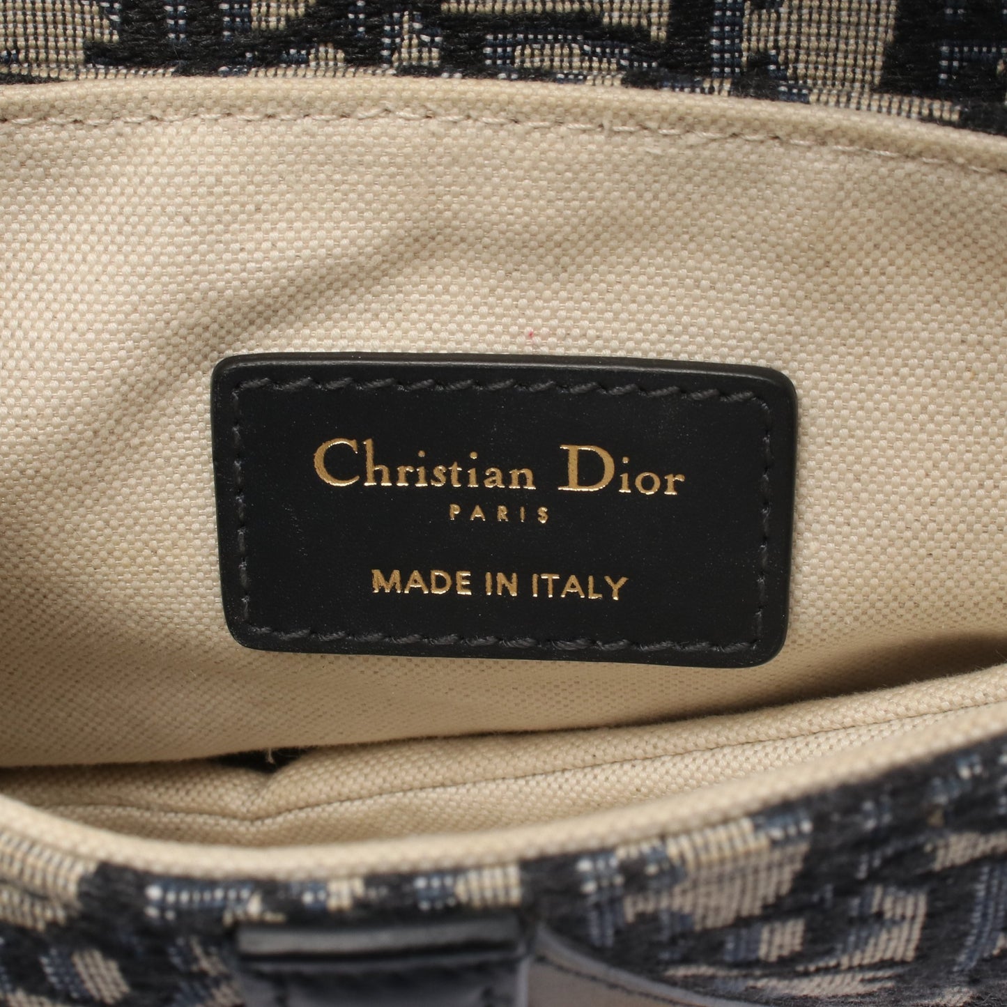 SADDLE サドル オブリーク ハンドバッグ キャンバス レザー ネイビー ベージュ クリスチャンディオール バッグ Christian Dior