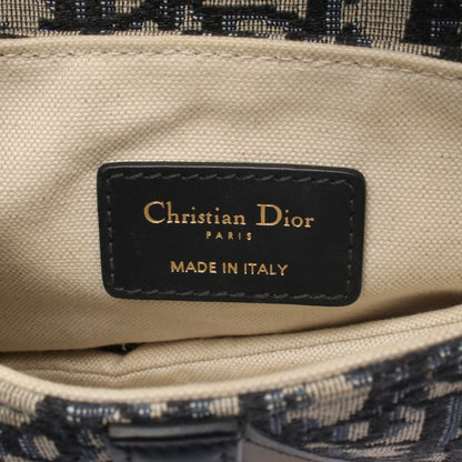 SADDLE サドル オブリーク ハンドバッグ キャンバス レザー ネイビー ベージュ クリスチャンディオール バッグ Christian Dior