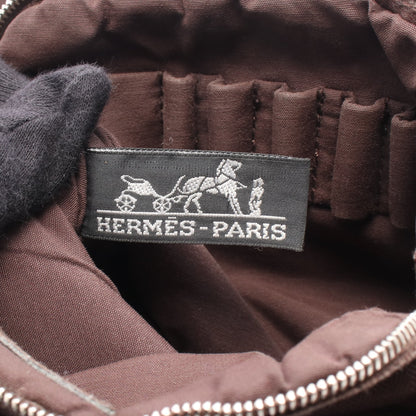 ボリード サンチュール ゴルフ ハバナ ウエストバッグ トワルシェブロン ブラウン シルバー金具 エルメス バッグ HERMES