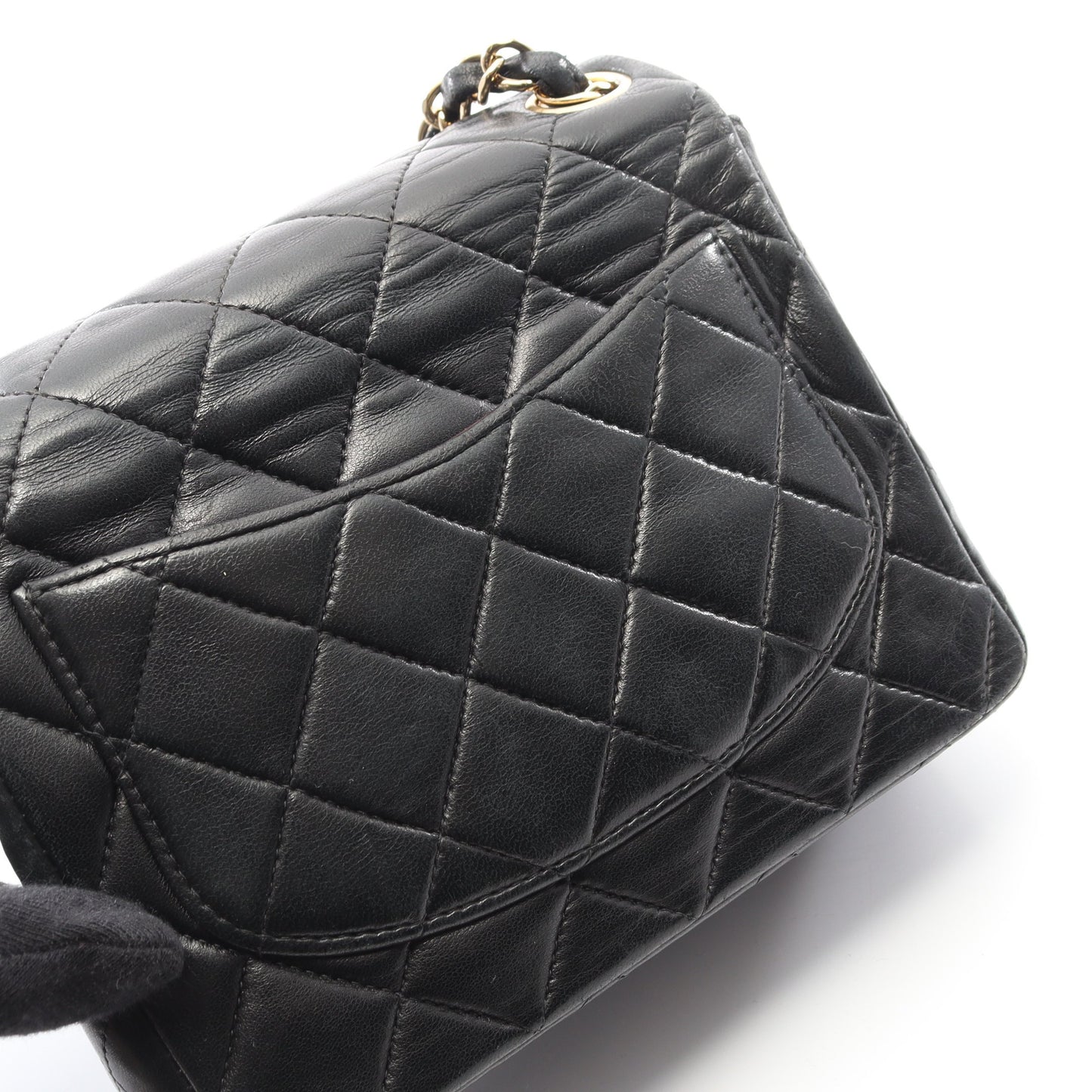 ミニマトラッセ チェーンショルダーバッグ ラムスキン ブラック ゴールド金具 シャネル バッグ CHANEL