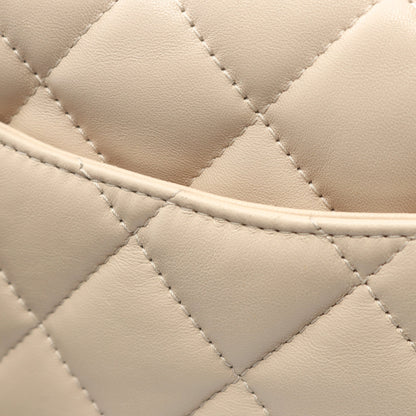 マトラッセ スモールフラップバッグ チェーンショルダーバッグ ラムスキン ライトベージュ ゴールド金具 シャネル バッグ CHANEL
