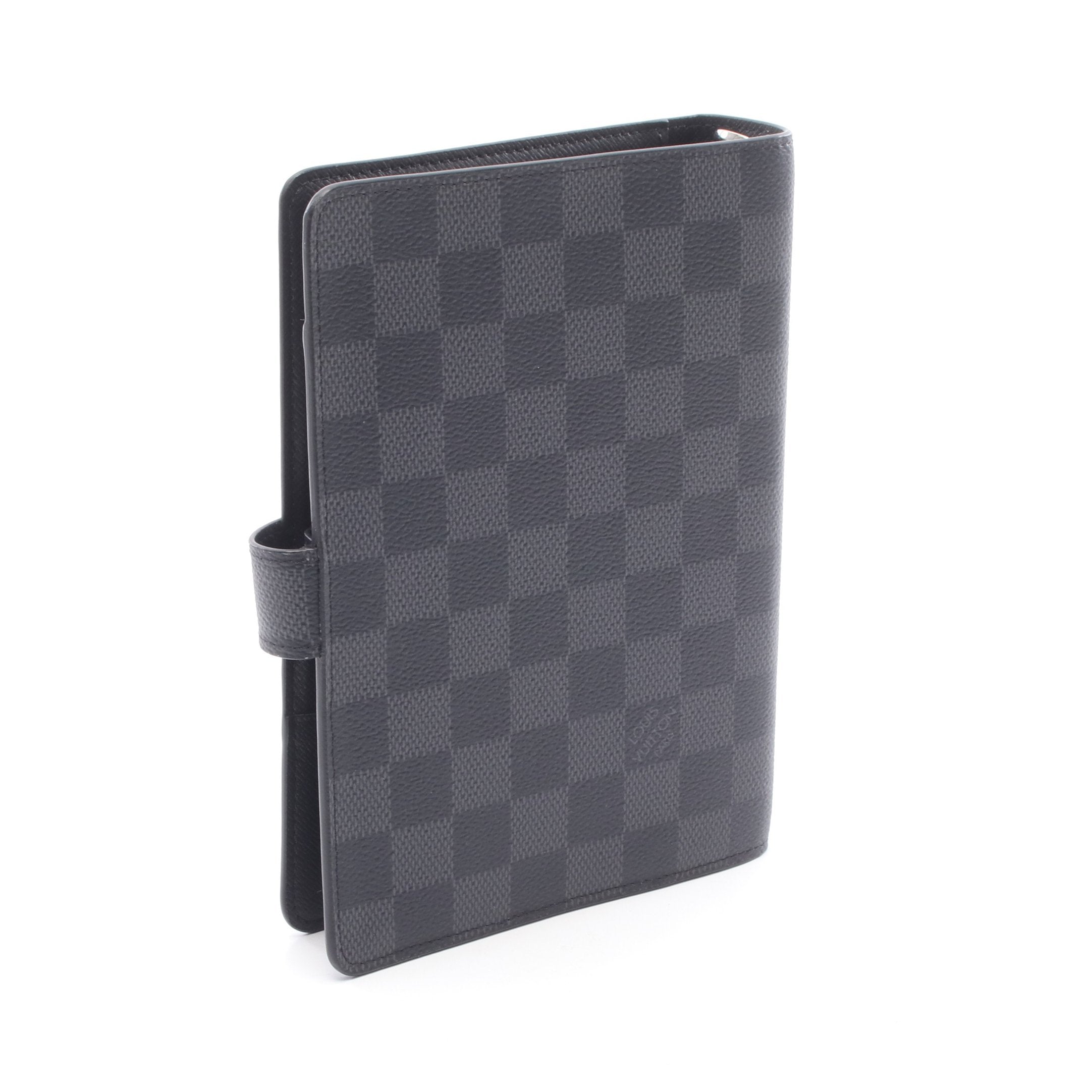 アジェンダMM ダミエグラフィット 手帳カバー PVC ブラック ルイ