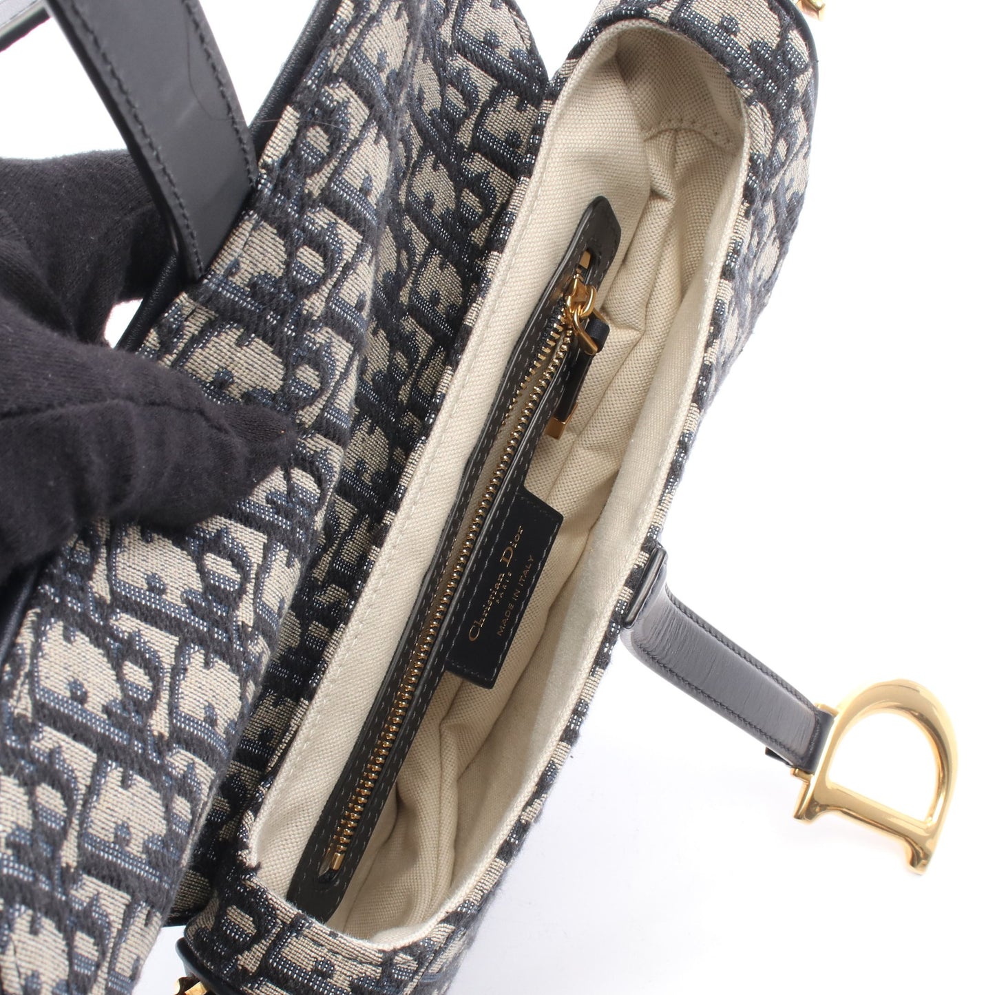 SADDLE サドル オブリーク ワンショルダーバッグ キャンバス レザー ネイビー ベージュ 2WAY クリスチャンディオール バッグ Christian Dior