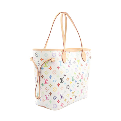 LV × TM ネヴァーフルMM モノグラムマルチカラー ショルダーバッグ トートバッグ PVC レザー ホワイト ルイヴィトン バッグ LOUIS VUITTON