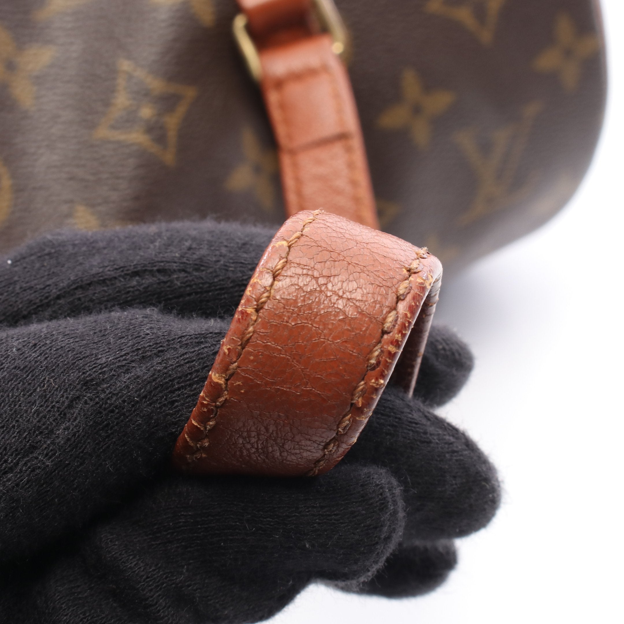 パピヨン30 モノグラム 旧型 ハンドバッグ PVC レザー ブラウン ルイ