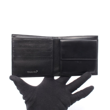 ニュートラベルライン 二つ折り財布 ナイロンキャンバス レザー ブラック シャネル 財布・小物 CHANEL