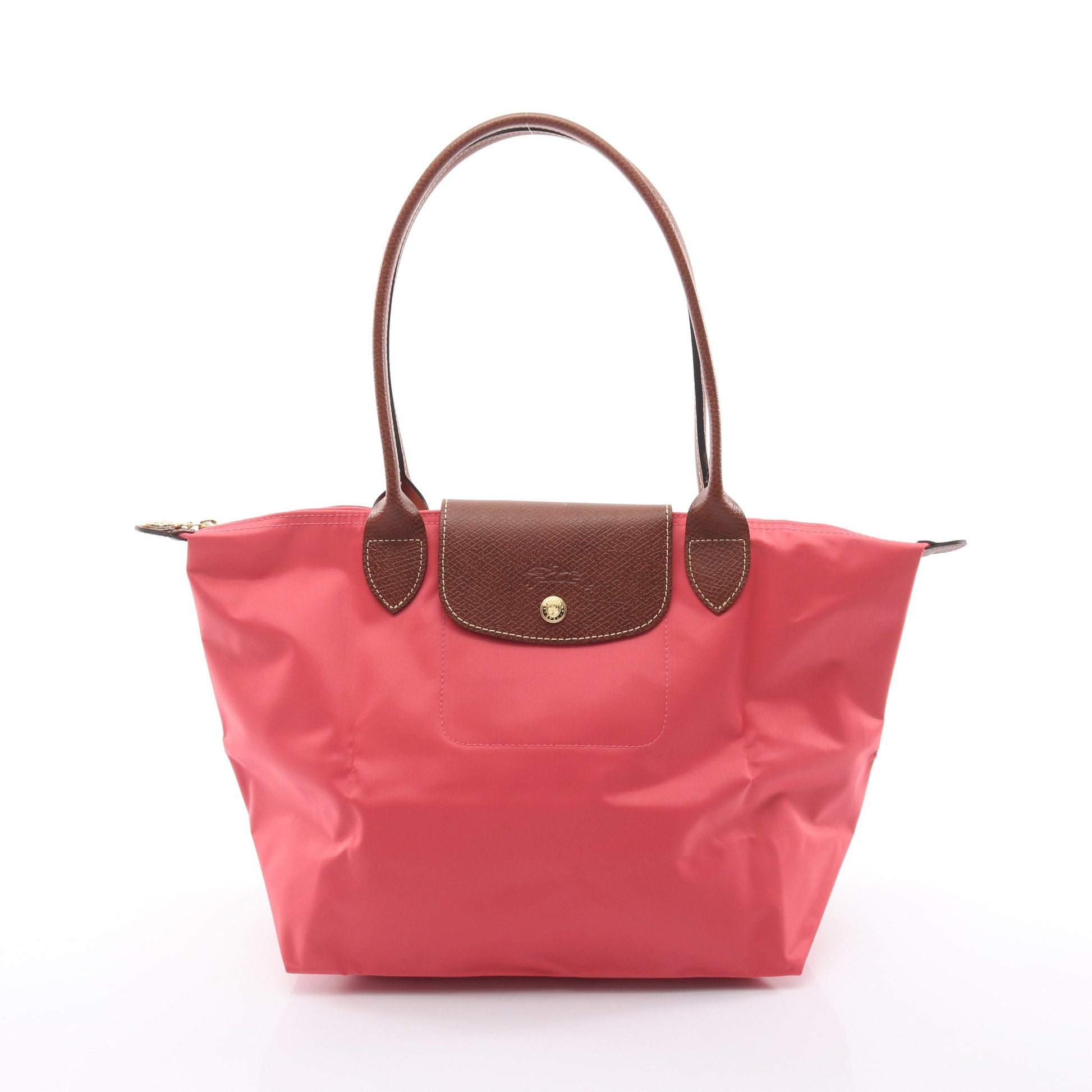 LE PLIAGE ORIGINAL M ル プリアージュ オリジナル M ショルダーバッグ トートバッグ キャンバス レザー ピンクレッド ブラウン ロンシャン バッグ LONGCHAMP