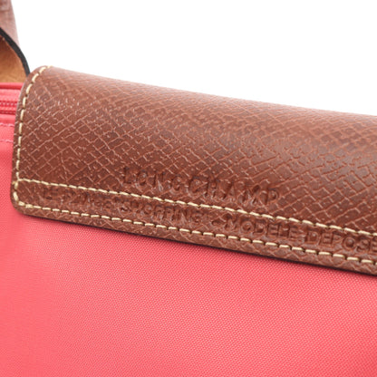 LE PLIAGE ORIGINAL M ル プリアージュ オリジナル M ショルダーバッグ トートバッグ キャンバス レザー ピンクレッド ブラウン ロンシャン バッグ LONGCHAMP