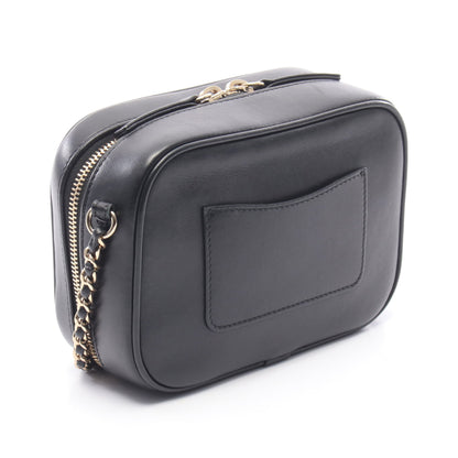 ココマーク チェーンショルダーバッグ レザー ブラック ゴールド金具 シャネル バッグ CHANEL