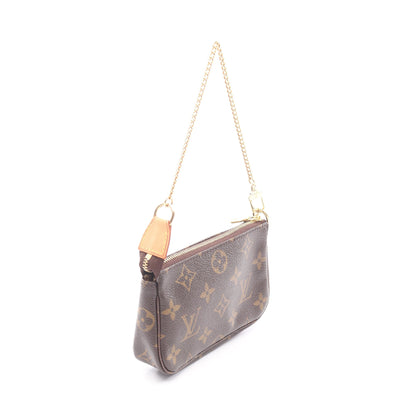 ミニポシェット アクセソワール モノグラム T&B チェーンハンドバッグ PVC レザー ブラウン ルイヴィトン バッグ LOUIS VUITTON