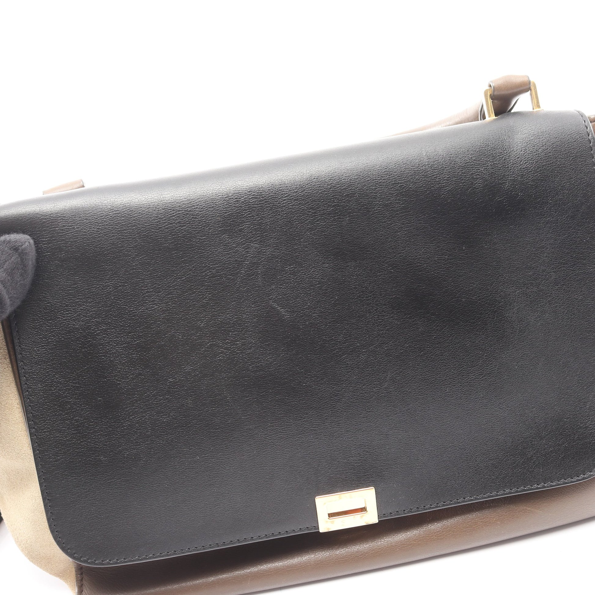 トラペーズ ミディアム ハンドバッグ レザー スエード グレーブラウン ブラック カーキブラウン 2WAY セリーヌ バッグ CELINE