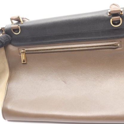 トラペーズ ミディアム ハンドバッグ レザー スエード グレーブラウン ブラック カーキブラウン 2WAY セリーヌ バッグ CELINE