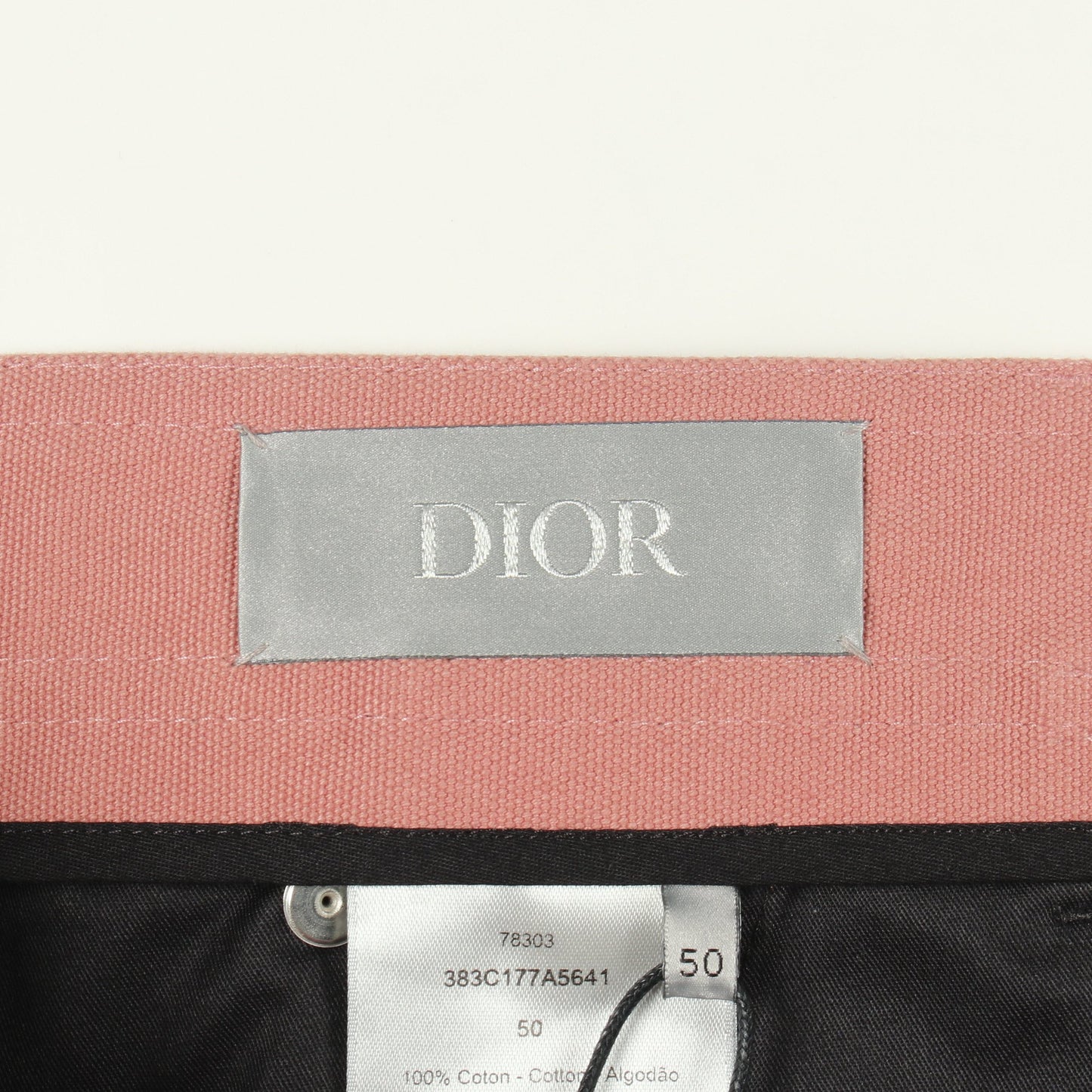 コットンキャンバス ガーデナー パンツ スラックス トラウザーズ コットン ピンクブラウン ディオール ボトムス DIOR