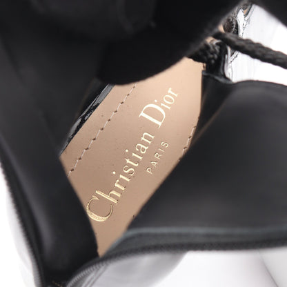 レースアップ ブーツ エナメルレザー ブラック クリスチャンディオール シューズ Christian Dior
