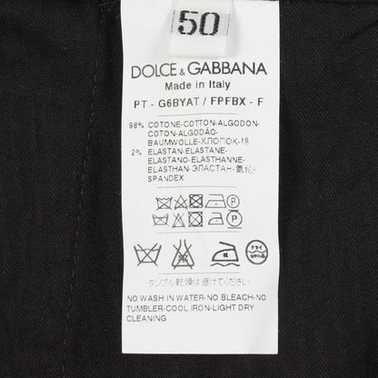 パンツ 総柄 コットン レッド ブラック ドルチェアンドガッバーナ ボトムス DOLCE&GABBANA