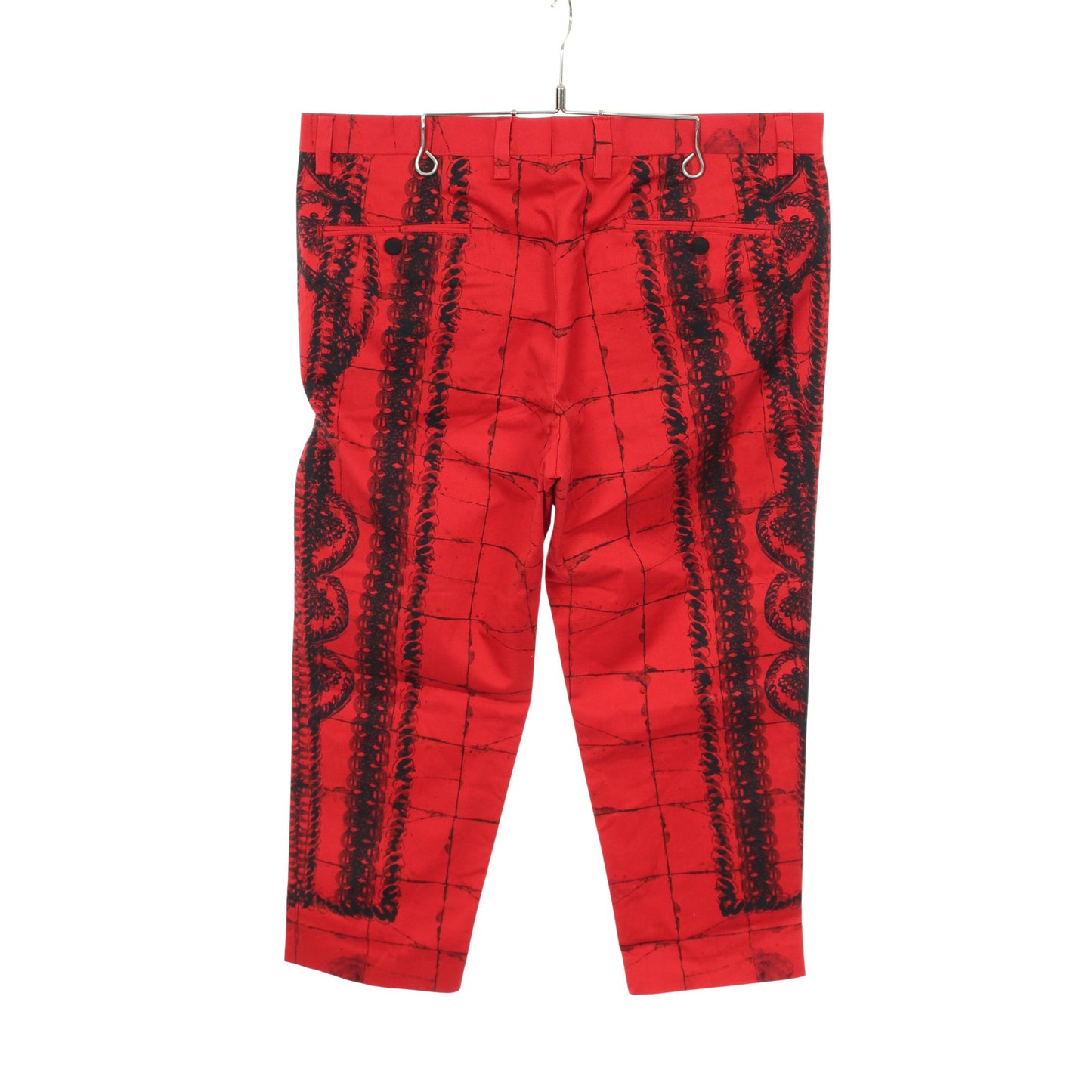 パンツ 総柄 コットン レッド ブラック ドルチェアンドガッバーナ ボトムス DOLCE&GABBANA