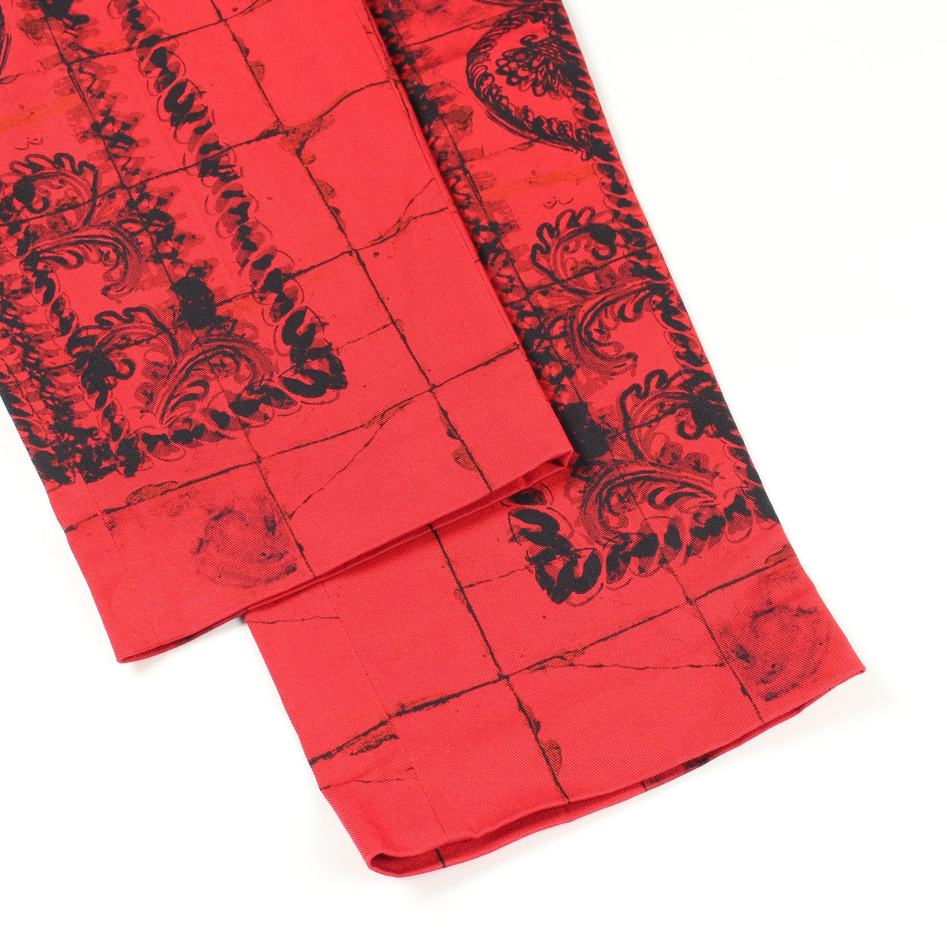 パンツ 総柄 コットン レッド ブラック ドルチェアンドガッバーナ ボトムス DOLCE&GABBANA