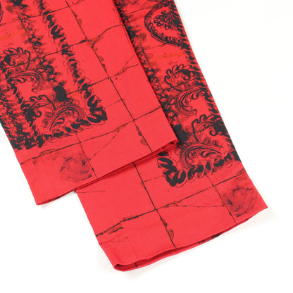 パンツ 総柄 コットン レッド ブラック ドルチェアンドガッバーナ ボトムス DOLCE&GABBANA