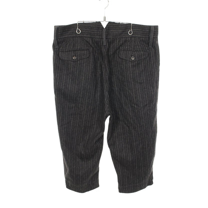 クロップド パンツ ストライプ ウール ダークグレー ドルチェアンドガッバーナ ボトムス DOLCE&GABBANA