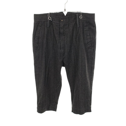 クロップド パンツ ストライプ ウール ダークグレー ドルチェアンドガッバーナ ボトムス DOLCE&GABBANA