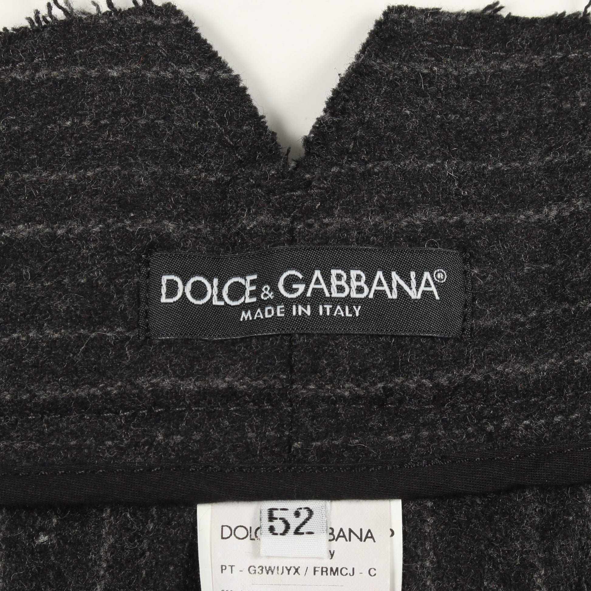 クロップド パンツ ストライプ ウール ダークグレー ドルチェアンドガッバーナ ボトムス DOLCE&GABBANA