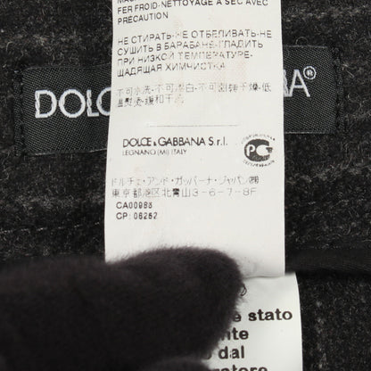 クロップド パンツ ストライプ ウール ダークグレー ドルチェアンドガッバーナ ボトムス DOLCE&GABBANA
