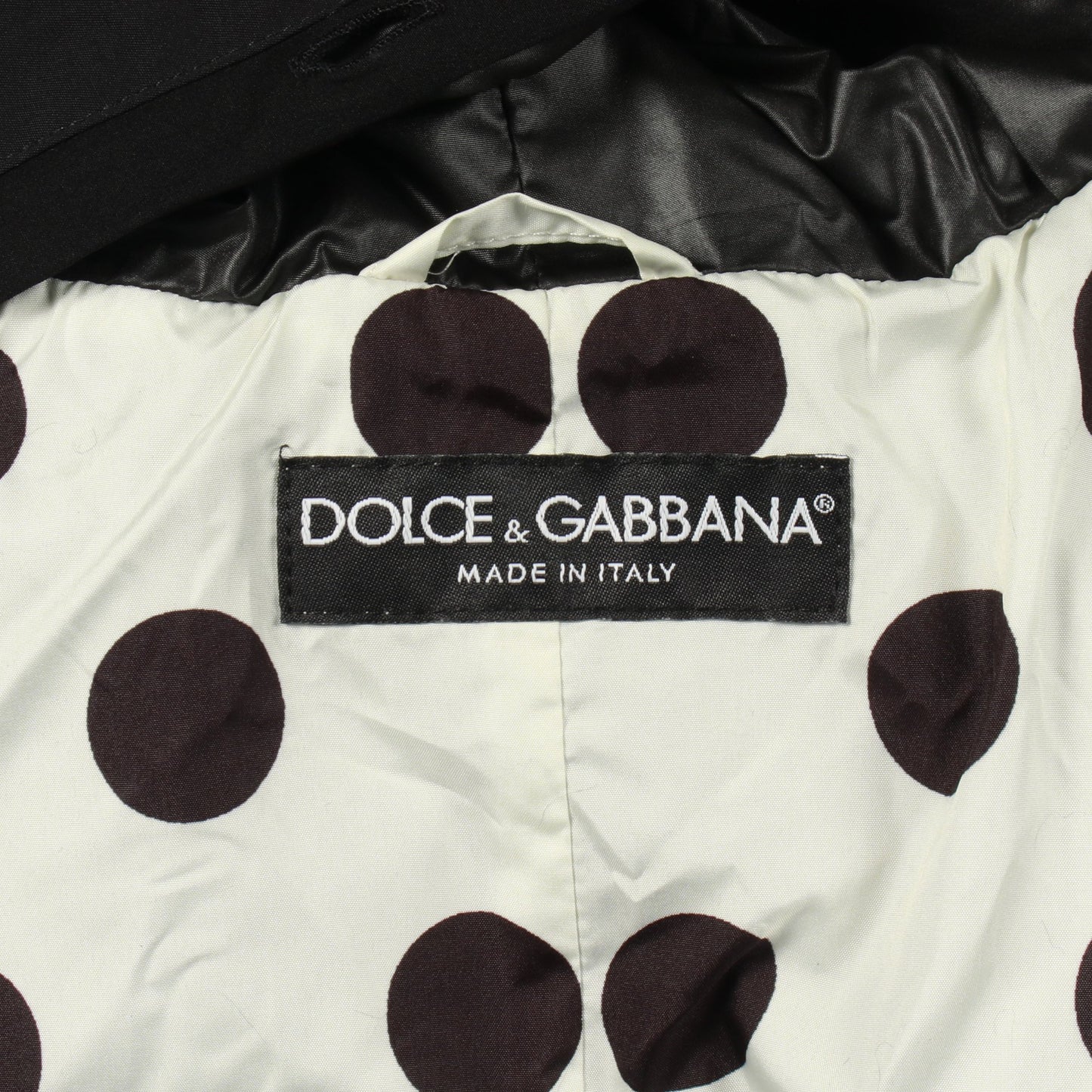 コート ナイロン ブラック フード付き ドルチェアンドガッバーナ アウター DOLCE&GABBANA